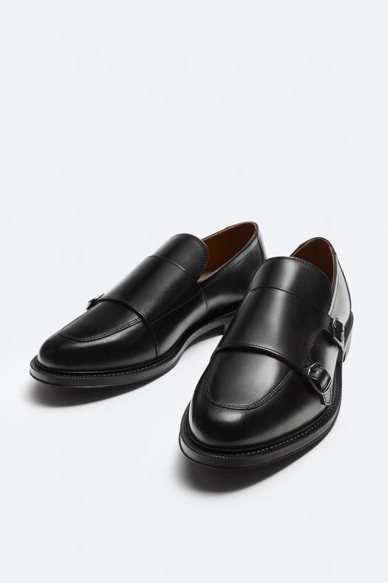 Leather monk shoes from Zara