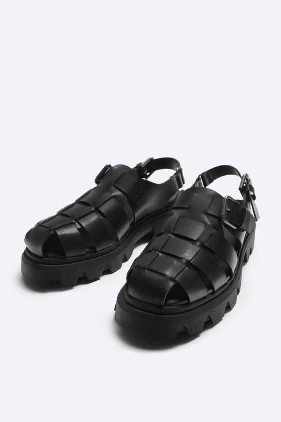 Chunky cage sandals from Zara