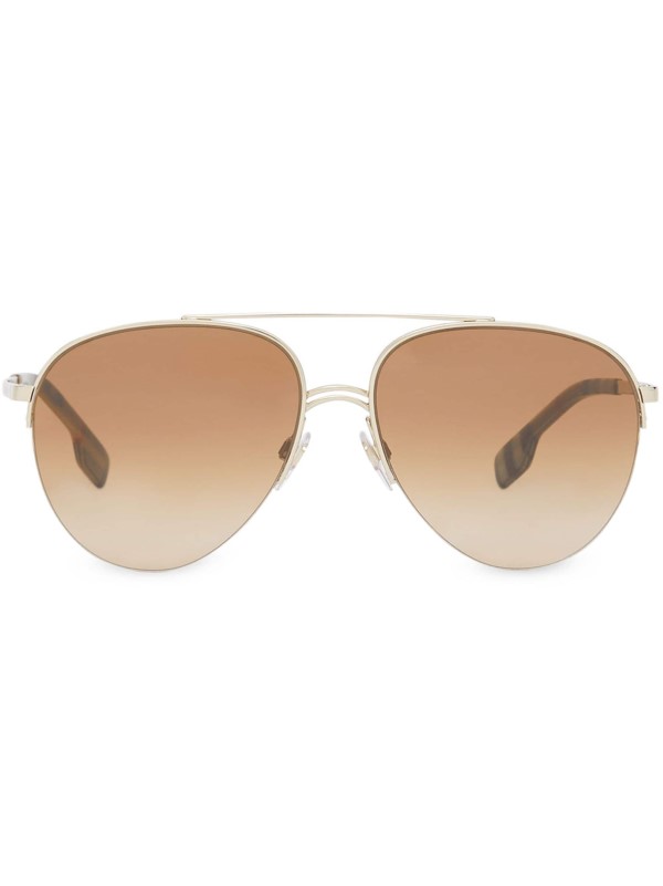 Burberry top bar aviator-style sunglasses from Farfetch