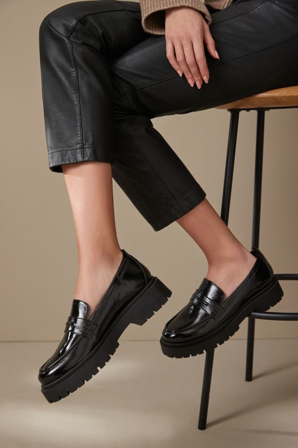 Next Forever Comfort® Chunky Loafers in Black Patent
