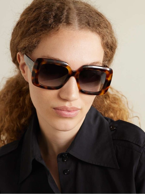 Celine oversized square-frame tortoiseshell acetate sunglasses from Net-A-Porter 