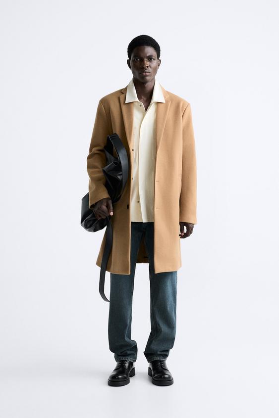 Zara Comfort  Coat, £49.99 model for Zara Menswear