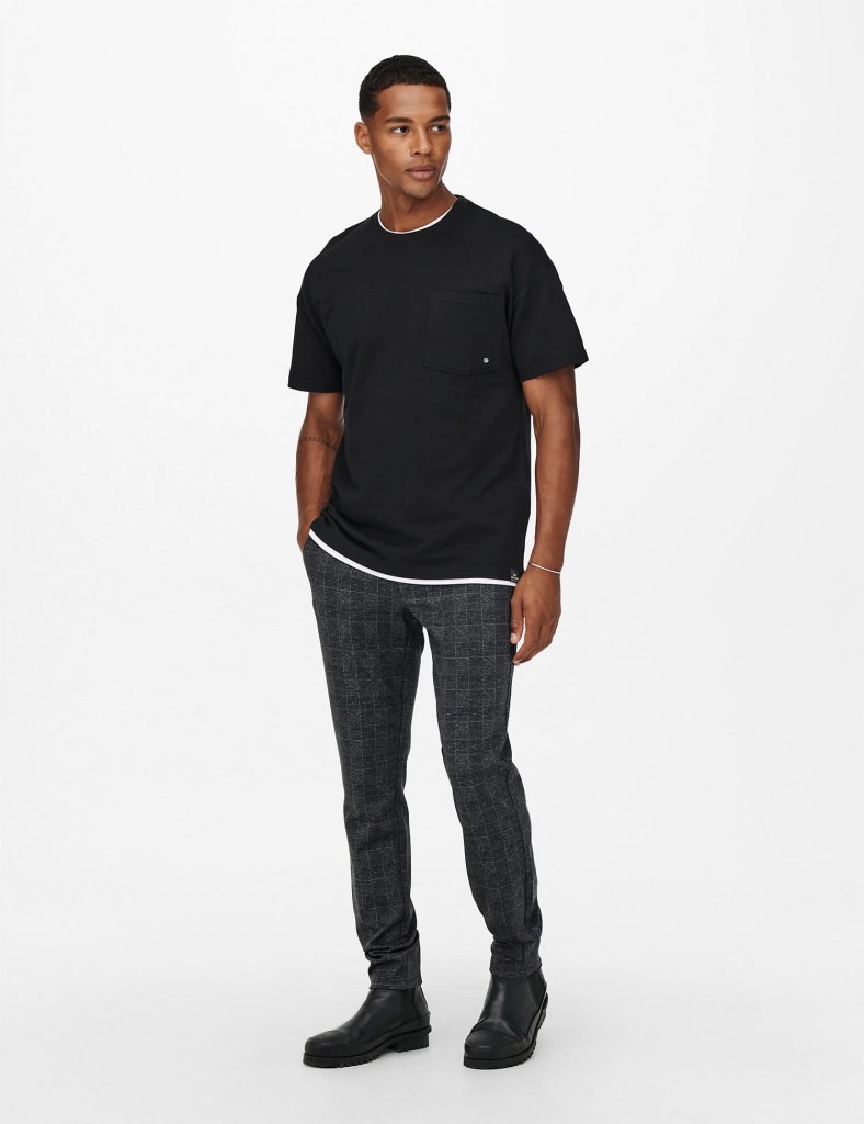 Only & Sons Tapered Fit Checked Trousers, £42 at M&S  