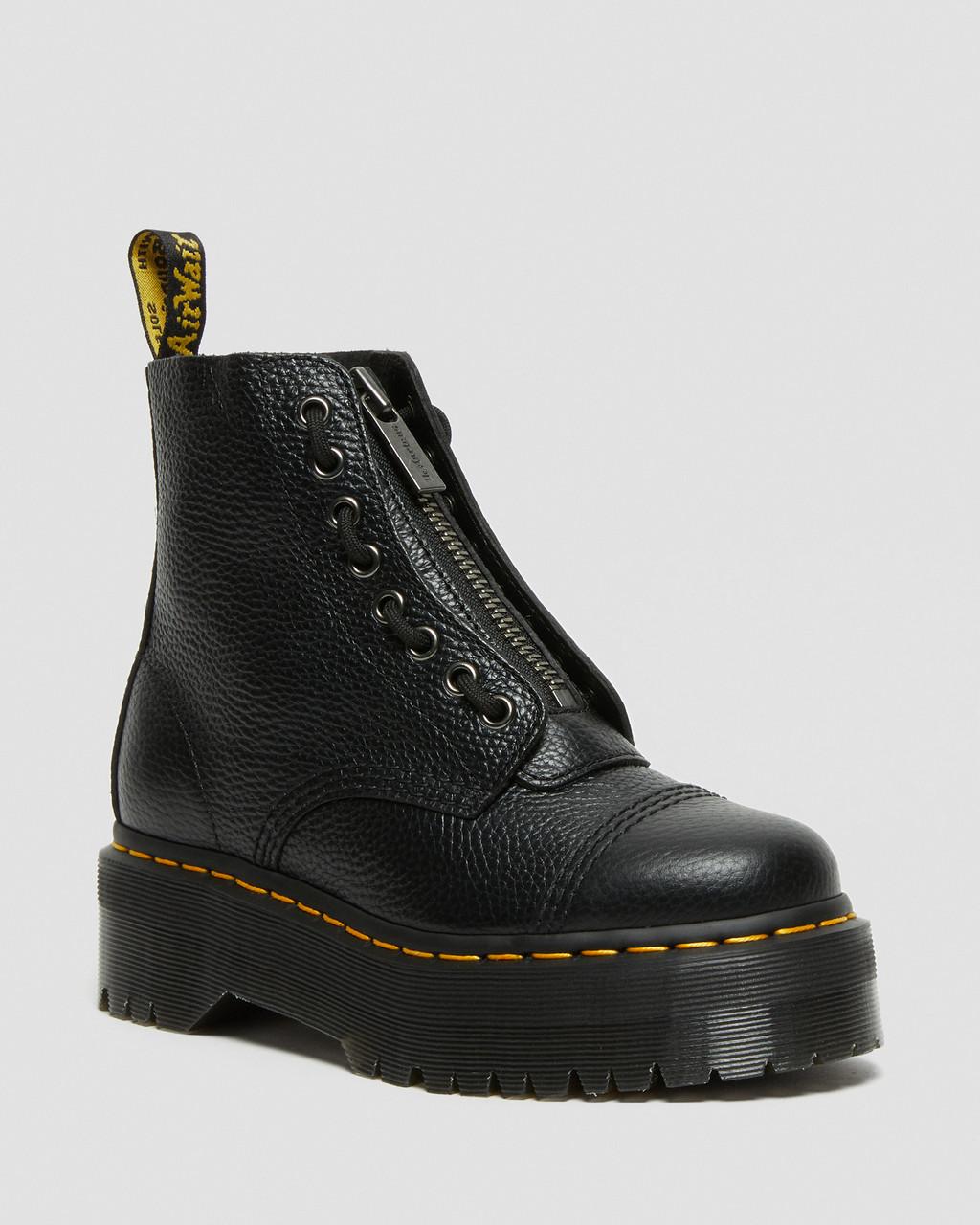 SINCLAIR MILLED NAPPA LEATHER PLATFORM BOOTS