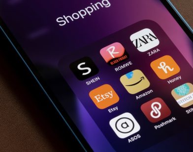 shopping apps on a phone
