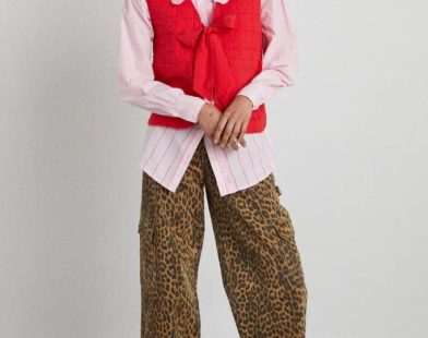 Damson Madder wearing leopard print